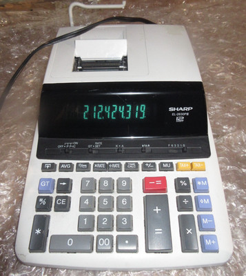 Sharp EL-2630P III Printing Calculator 12 Digit Adding Machine Tax Exchange