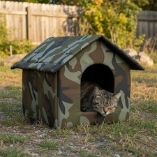 Waterproof Outdoor Pet House Cat Dog Shelter Warm Cave House Bed Puppy Kennel UK