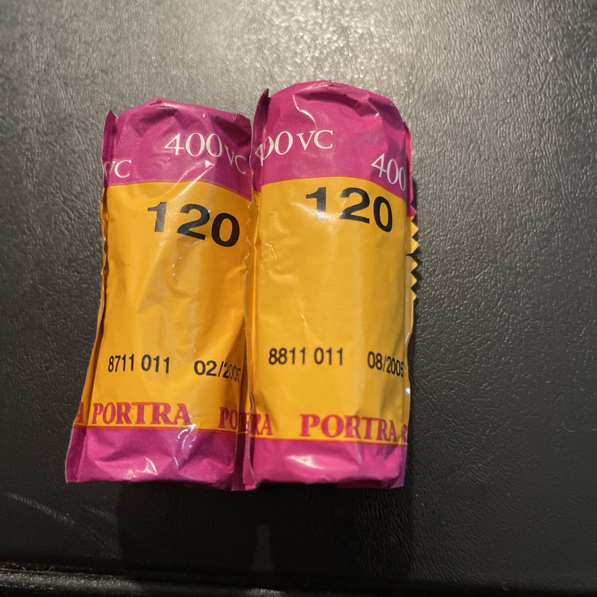 Kodak Portra 400 VC 120 Roll Film — Exp. 8-2000, SEALED, Lot Of 2