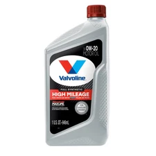 Valvoline Full Synthetic High Mileage Motor Oil 1 QT 0W20 Enhanced Protection