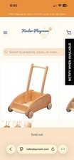 Verneuer Walker Wagon-Wooden Baby Push Walker European Natural