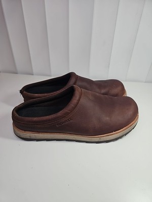 Merrell Juno Clog Walrus Leather Slip On Men's 12 US Nature Brown Casual Slipper