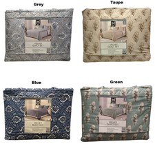 Member's Mark 3-Piece Printed Velvet Quilt  Matching Sham Sets, Full/Queen