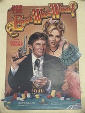Póster de invitación vintage 1995 del castillo de Donald Trump "Cómo se ganó el este" *Raro