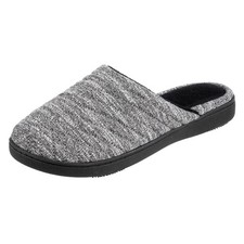 isotoner Women's Indoor/Outdoor Slip-on Andrea Space Knit Slide 9.5-10, Black