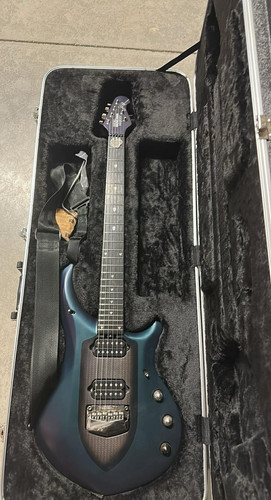 Ernie Ball Music Man Majesty Electric Guitar Blue 6 String w/ Case & Strap