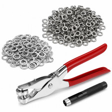 643 Pcs Grommet Tool Kit, 1/2in Eyelet Plier Set with Washers and Hole Punch