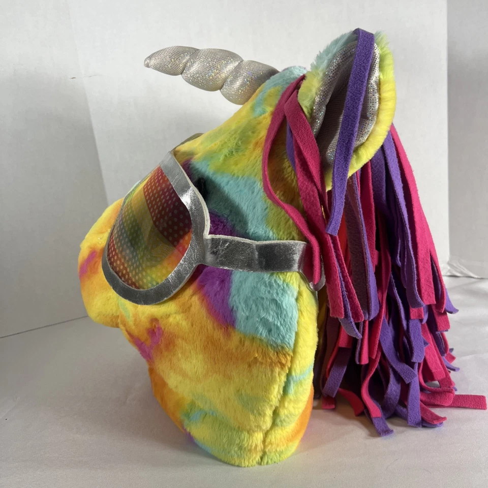 Unicorn Head Adult Large TIE DYE Rainbow Pride Furry Costume Cosplay Halloween - Image 2 of 4