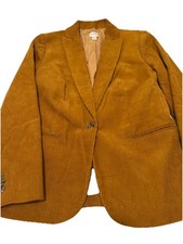 J.CREW Women's Corduroy Blazer Jacket Brown Long Sleeve Lined One Button Size 4
