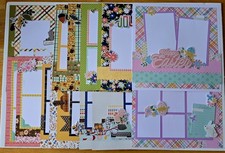57 Premade 2 Page 12x12 Scrapbook Layouts 114 Pages  4 Singles Baby Travel Pet