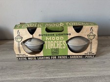 Vintage Outdoor Exotic Mood Torches With Wicks Patio Garden Pool Lighting Unused
