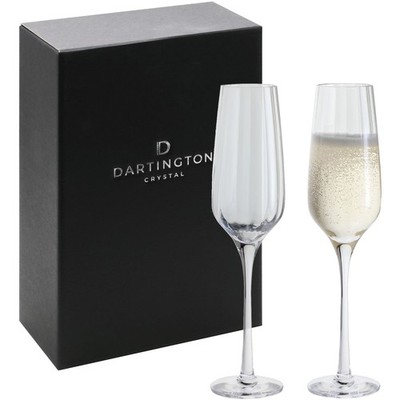 Dartington Crystal Aurea Sektflöten Paar Geschenkbox 24% Bleikristall