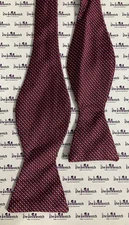 Brooks Brothers Beautiful Red Design Self Tie Bow Tie Silk (New-minor flaws)