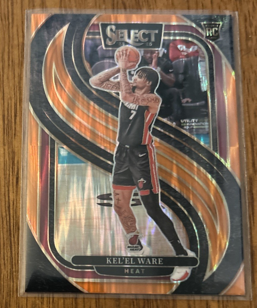 2024-25 Panini Select Kel'El Ware RC #191  Premier Level Orange Flash Prizm
