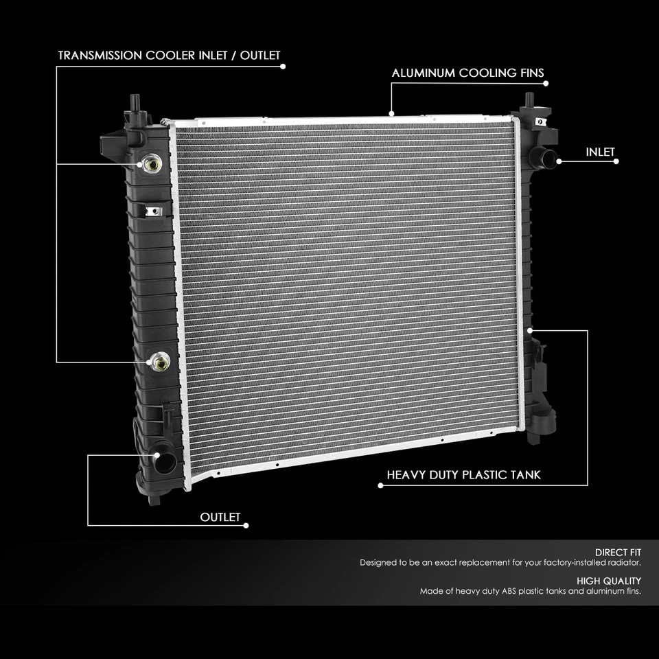 Radiador de refrigeración de núcleo de aluminio estilo OE 2,8 L para Cadillac SRX 2010-2011 13242 Foto 2 de 4