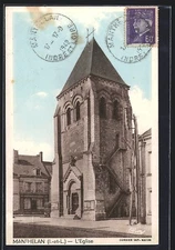 CPA Manthelan /I.-et-L., L´Eglise 1942 
