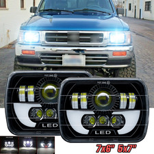 7"x6" Led Headlights Hi Low Beam H4 FOR Toyota Pickup 1982-1995 Hardbody truck