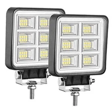 LED Tractor Lights 2 Pcs 4 Inch Flood 12V Square LED Driving Work Lights for 