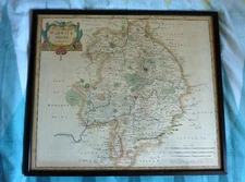Antique map of Warwickshire by Robert Morden, as sold by Swale & Churchil c1753