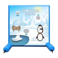 Interactive Sealed Inflatable Air Frame Game Snowball Fight Kids Party Carnival
