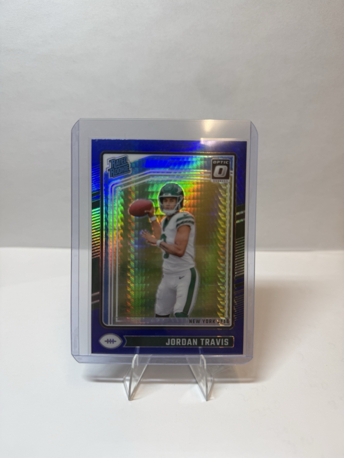 2024 Donruss Optic #260 Jordan Travis Blue Hyper