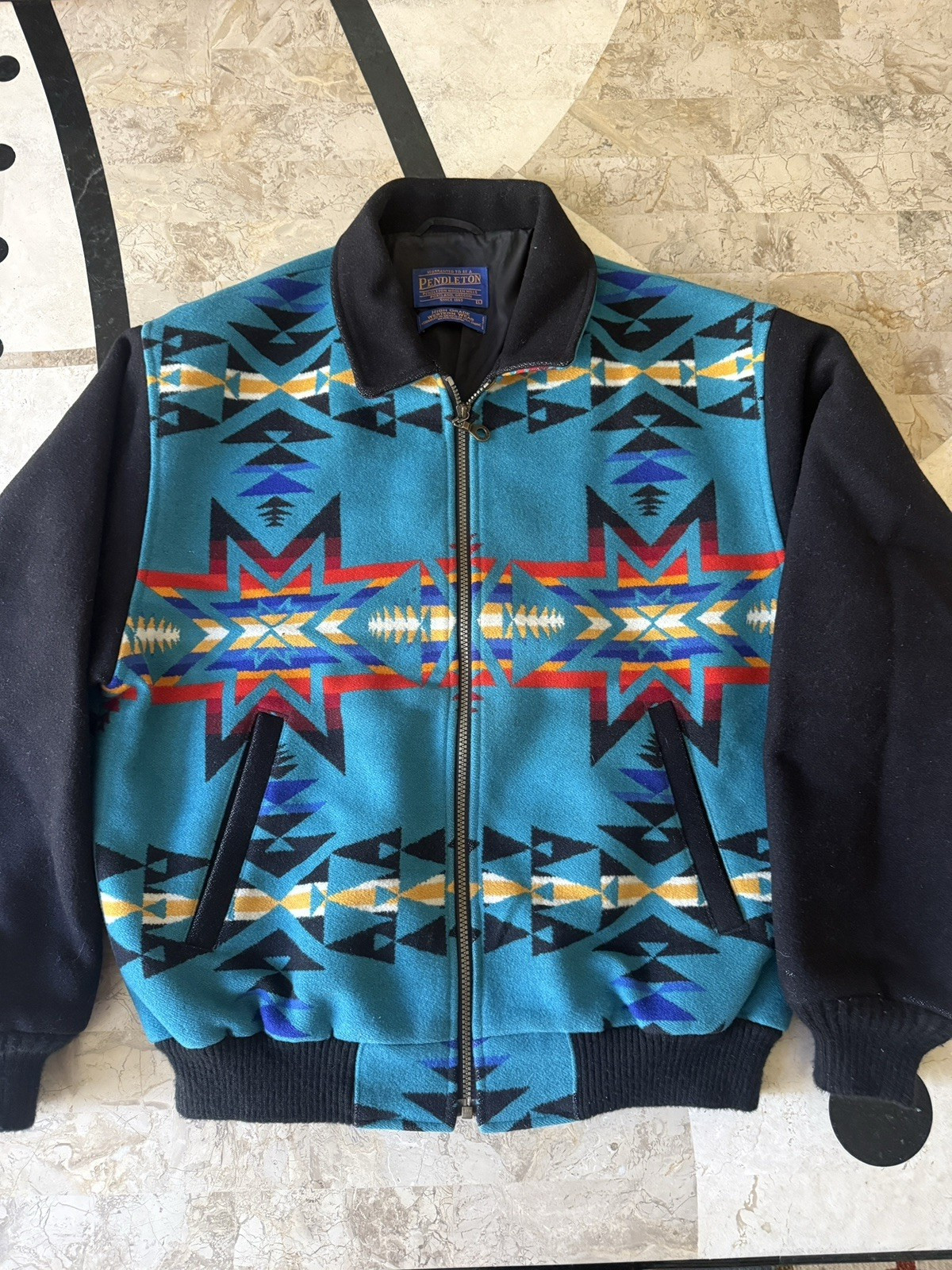 Pendleton Indian Aztec Print Wool MULTICOLOR WEST… - image 2