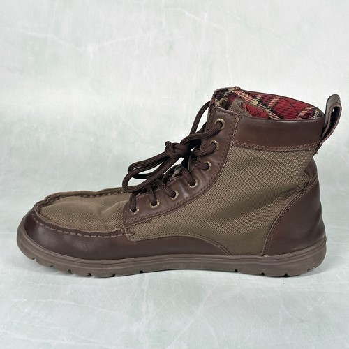 Lems Boulder Boot Men’s EU 42 US 9 Brown Canvas Leather Hiking Outdoor Shoes - Picture 9 of 17