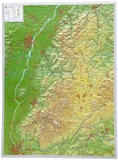 Schwarzwald, Reliefkarte, Groß | deutsch