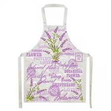Provence Lavender Apron Linen and Cotton Kitchen Apron for Women