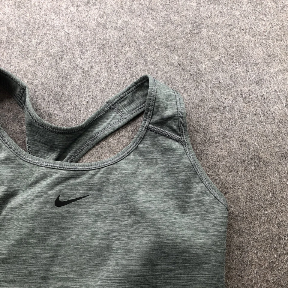 Nike Sports Bra Womens Large Gray Racerback Athletic Top Dri-FIT Yoga Running - Image 3 of 4