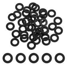 40 PCS M6 Black Flat Washers Carbon Steel 12mm OD Coated Washer Set