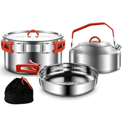 Camping Cooking Set,Camping Cookware Set,304 Stainless Steel Camping Pots and...