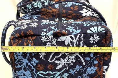 Vera Bradley Java Blue/Brown Floral X-Large Duffel Bag Excellent