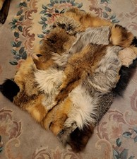 Schöne Pelzdecke Pelz Fell Überwurf Fuchsfell Fuchs Tierfell Plaid Auflage