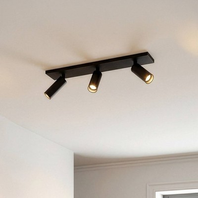 Arcchio Strahler 'Brinja Slim' (Modern) in Schwarz aus Aluminium (3 flammig, GU1