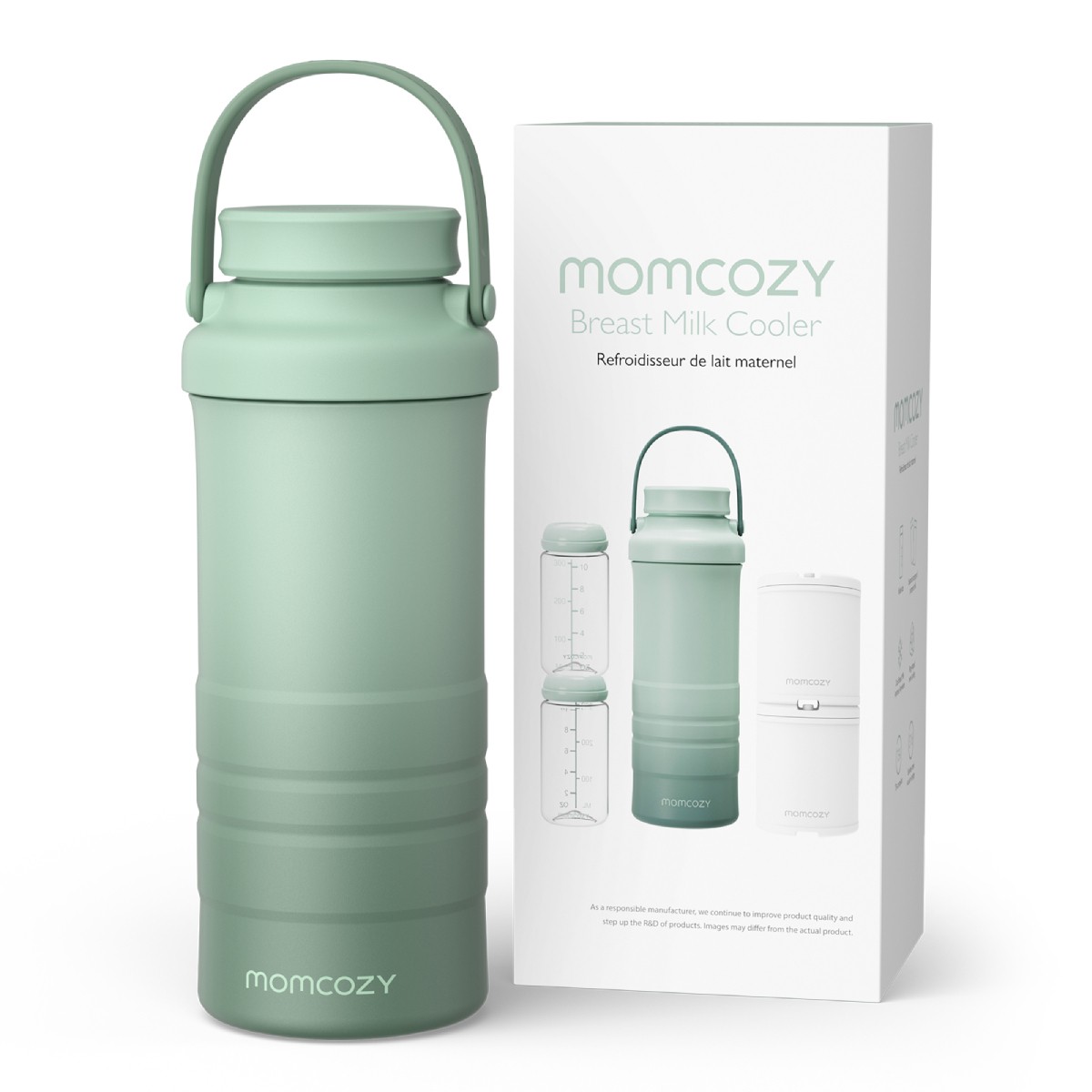 Momcozy Unisex Tragbare Muttermilch-Kühlbox Gruen Baby Größe 11,2 X Größe 11,2 X 29,5 Mm - Image 2