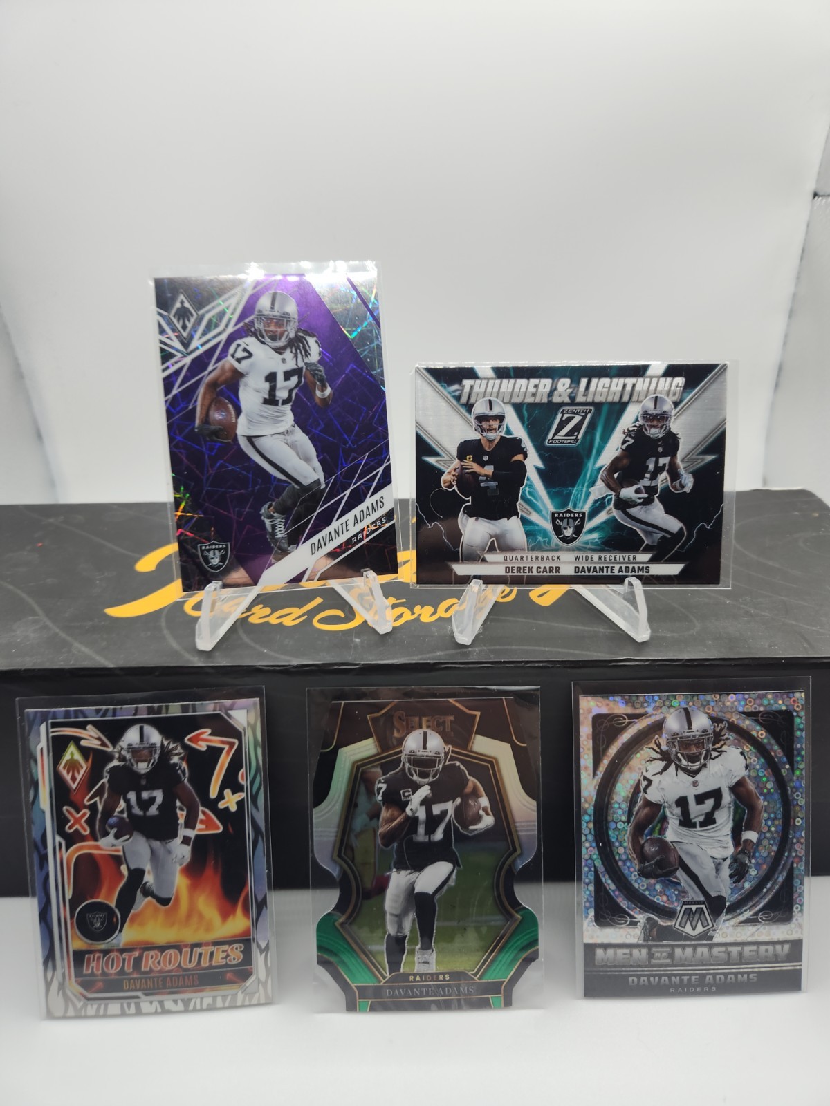 Davante Adams Lot (5) Las Vegas Raiders 2022 (Prizm, #'d, Die Cut, Insert)