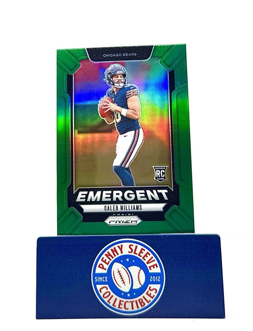 2024 Panini Prizm Emergent Green Prizm Rookie RC Caleb Williams #1 Bears🔥🔥🔥