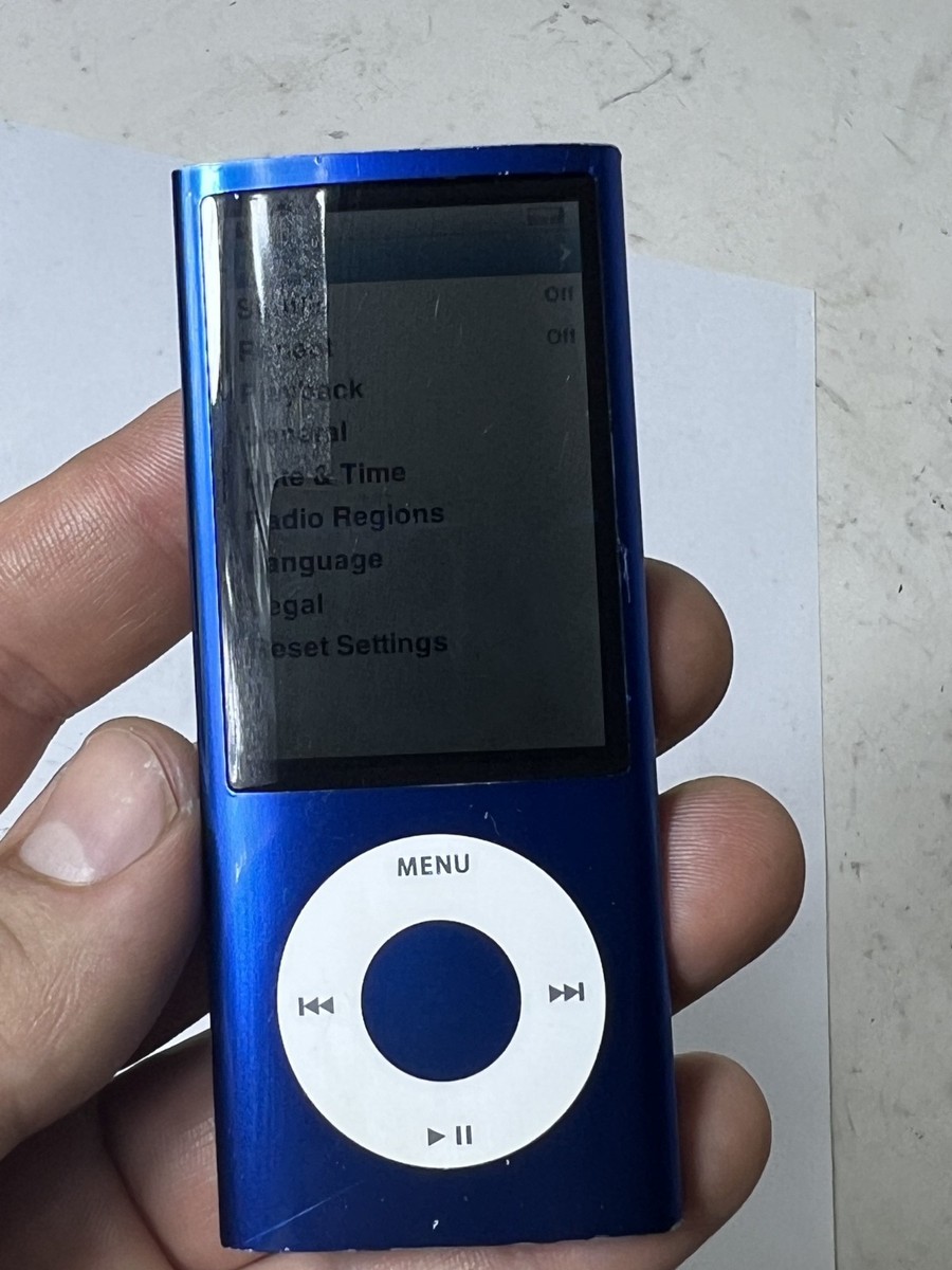 Apple iPod nano 5th Generation Blue (8GB) WORKS Bad backlight