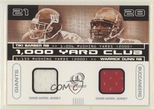 2001 Fleer Legacy 1000 Yard Club Dual Jerseys /400 Tiki Barber Warrick Dunn wo2