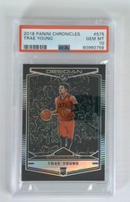 2018-19 Panini Chronicles Obsidian Trae Young RC Rookie Preview PSA 10 Hawks