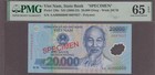 Vietnam 20000 Dong Polymer Specimen Banknote P-120s ND(2006-22)  PMG 65 EPQ