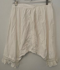 VTG Antique Victorian White Cotton Bloomers Knickers W/CROCHET M WAIST 30" NICE