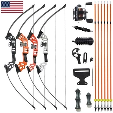 Bowfishing Kit 40lbs Recurve Bow Fishing Hunting Arrow Reel Archery Straight Bow