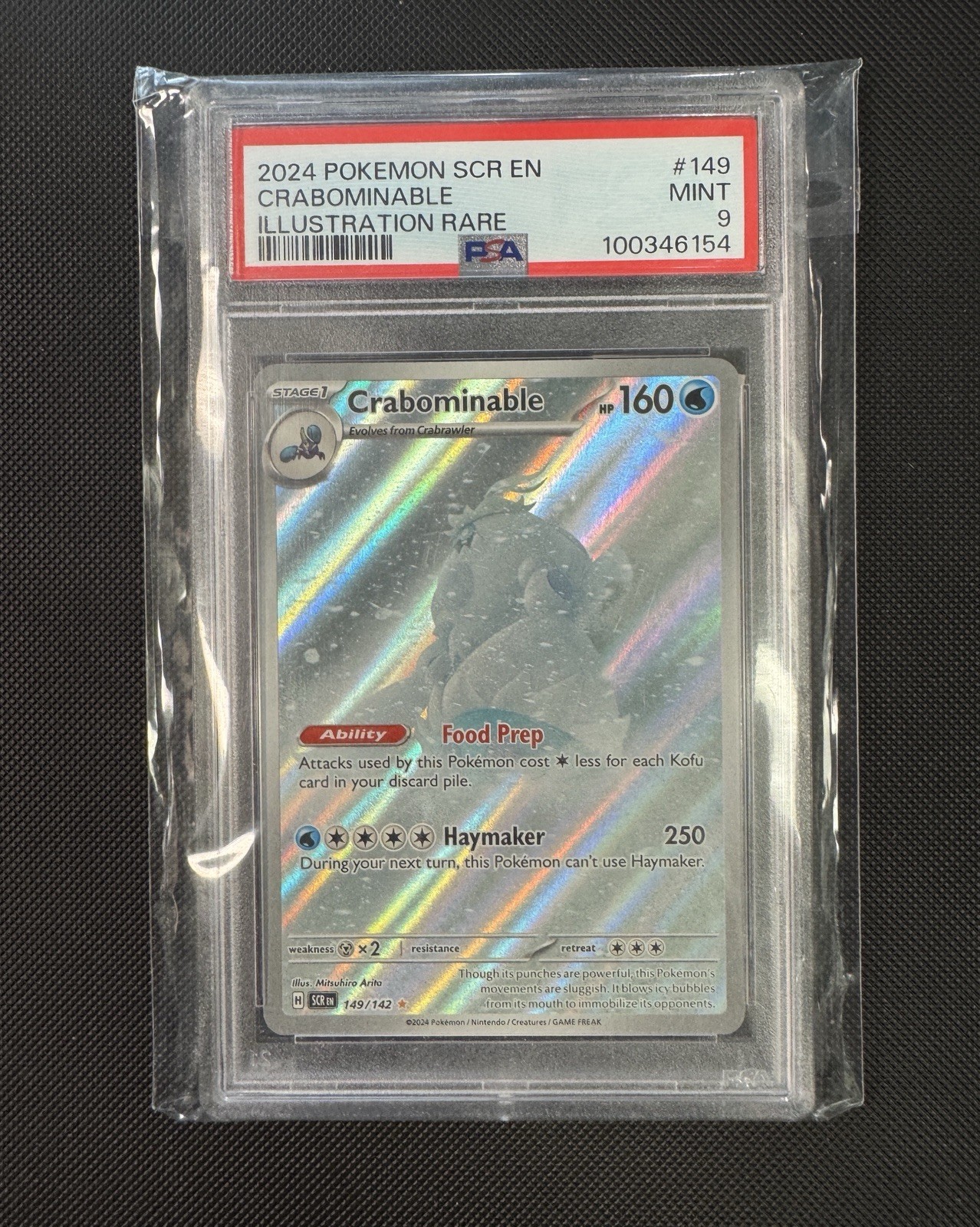 2024 POKEMON SCR EN-STELLAR CROWN ILLUSTRATION RARE #149 CRABOMINABLE PSA 9