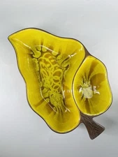 California Pottery Treasure Craft Chip and Dip Tray #376 Treasure Craft USA MCM