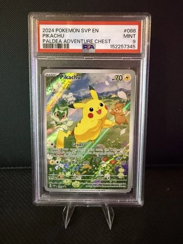 New Listing2024 Pokemon PSA 9 Pikachu #88 Black Star Promo S&V Paldea Adventure Chest