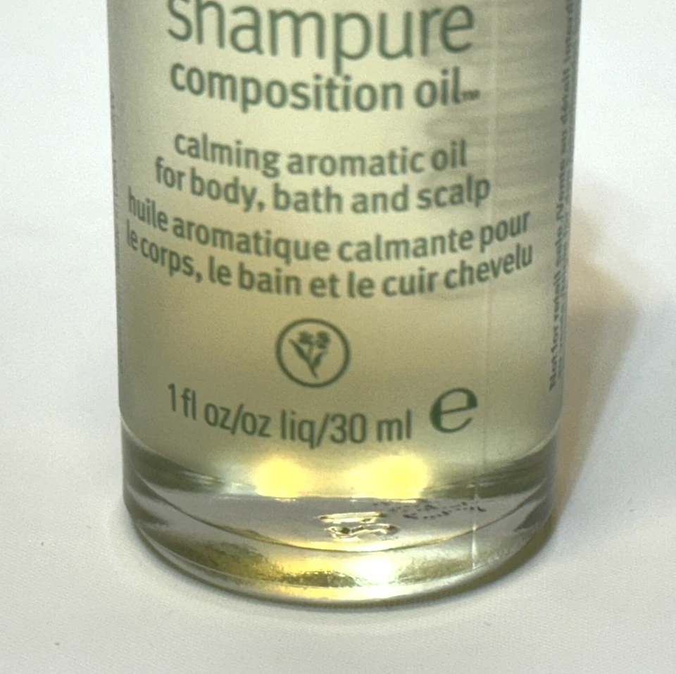 Aceite de composición de champú Aveda 1 oz 30 ml aromático calmante para baño corporal y cuero cabelludo Foto 3 de 3
