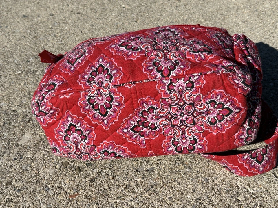 Bolso Bandolera Vera Bradley Hombro Francamente Rojo Escarlata Apenas Usado Gran Foto 4 de 4