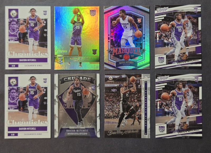 /999 Davion Mitchell 2021-22 Chronicles Elite, Marquee, Crusade Rookie RC Lot x8